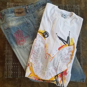 Miskeen Denim Long Short Set.